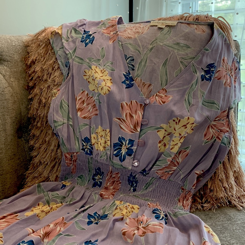 Purple floral dress